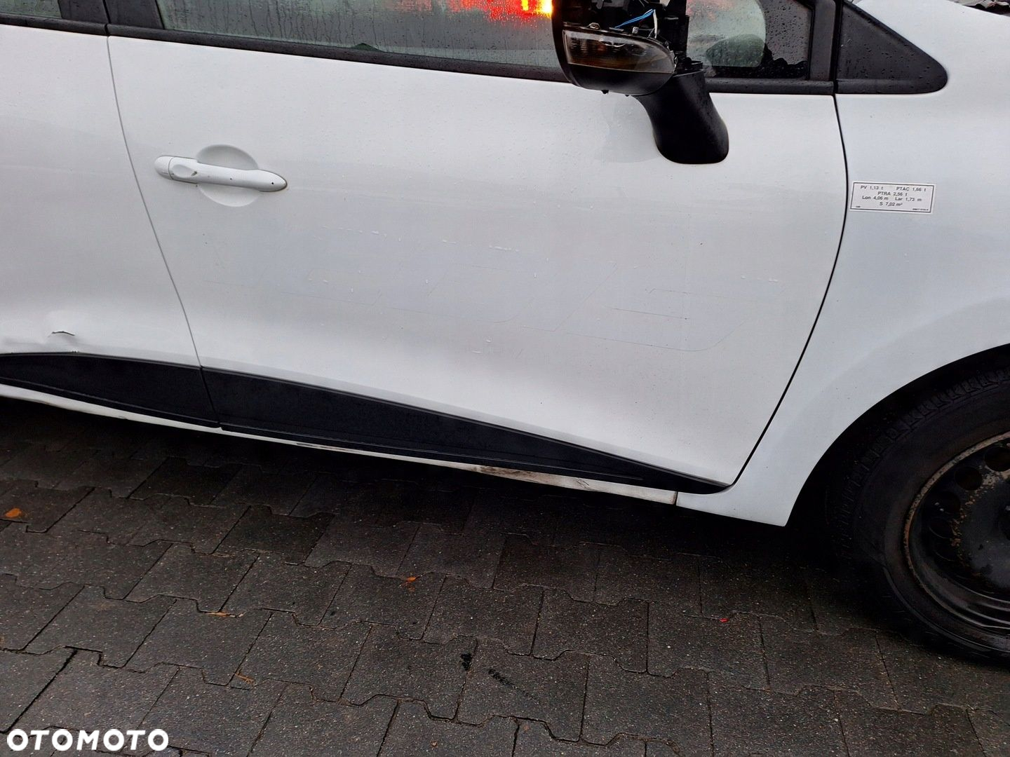 RENAULT CLIO 4 IV BIAŁE OV369 0V369 DRZWI TYŁ PRAWE 5D - 6