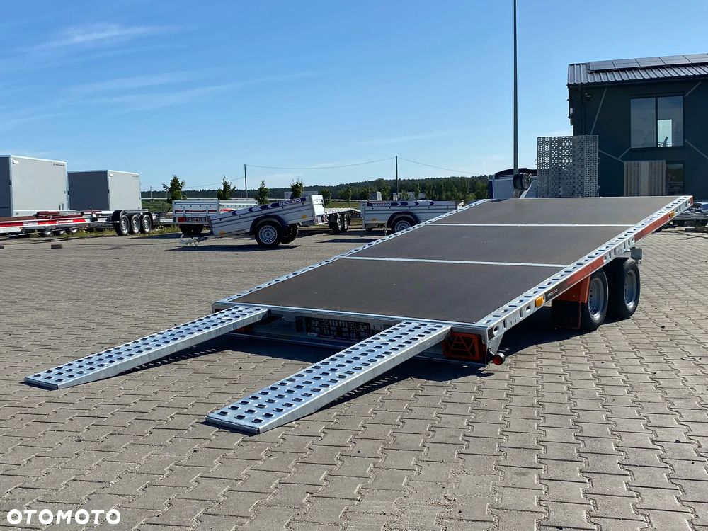 TA-NO DOSTAWA! Przyczepa laweta Gravity wym. 400x200, uchylna grawitacyjnie, SPAWANA, FULL LED, ryglowane najazdy HIT! - 8