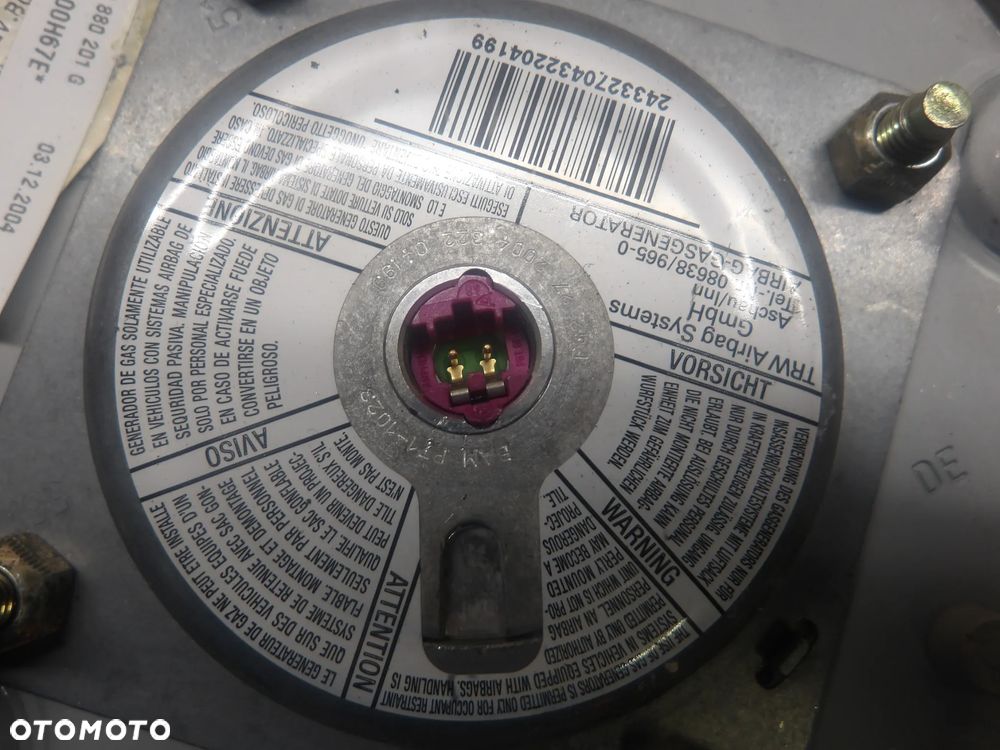 SEAT IBIZA III 06-09 1.4B 5D PODUSZKA POWIETRZNA AIRBAG KIEROWCY 6L0880201G - 4