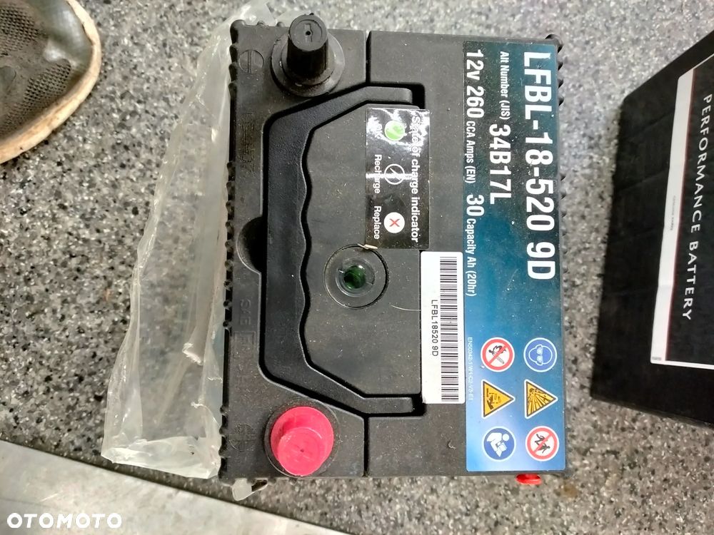 oryginał oe akumulator nowy mazda pe1t-18-520-9b 12v 60ah 20h 520a - 3