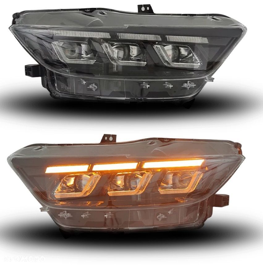 Reflektory Lampy kpl Full Led Neon Tuning Black Ford Mustang VI 6 2015-2018 - 5
