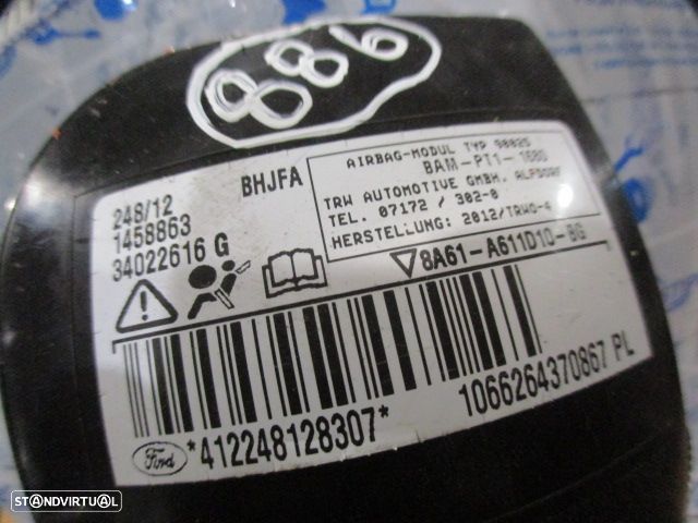 Airbag Banco 8A61A611D10BG 34022616G 1458863 FORD FIESTA 6 FASE 1 2012 1.4TDCI 71CV 5P BRANCO FRT ESQ - 4