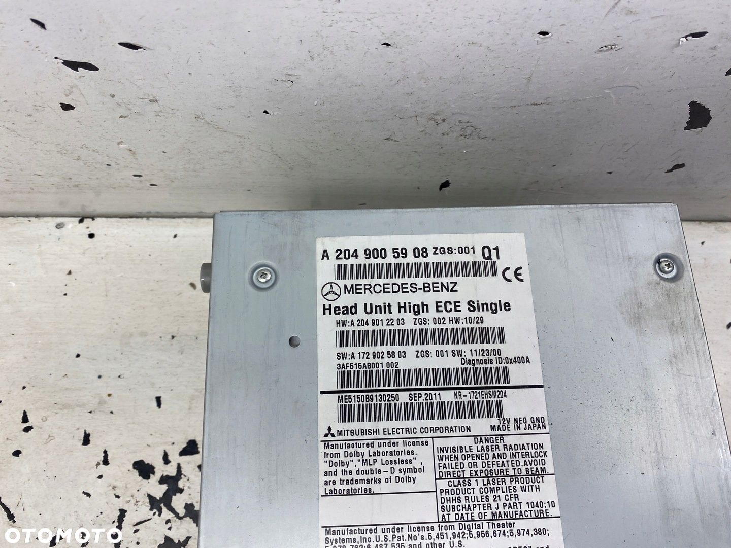 MERCEDES W204 LIFT RADIO CD A2049005908 - 7