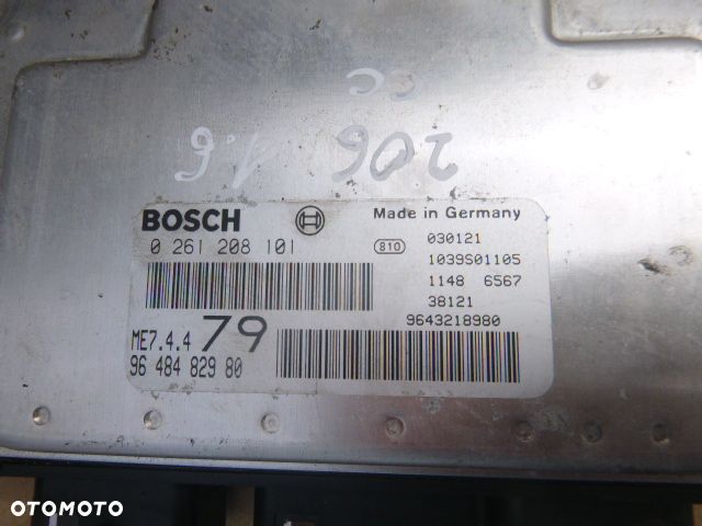 ZESTAW STARTOWY PEUGEOT 206 1.6 16V 0261208101 - 6