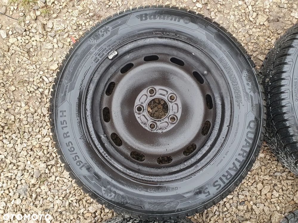 FORD 4X KOŁA FELGI R15 5x108 63,4mm OPONY 195/65/R15 7.5mm 2020r CAŁOROCZNE CAŁOSEZONOWE JAK NOWE 4x BARUM QUARTARIS 5 FOCUS FIESTA FUSION - 4
