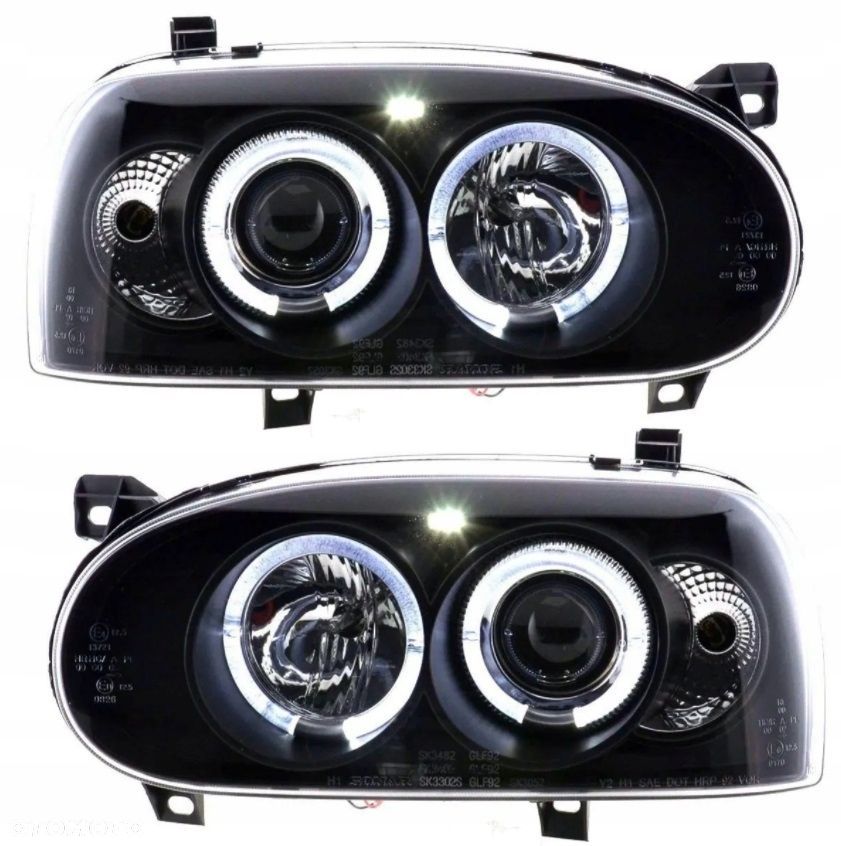 reflektory lampy diody soczewka vw golf iii 3 91- - 3