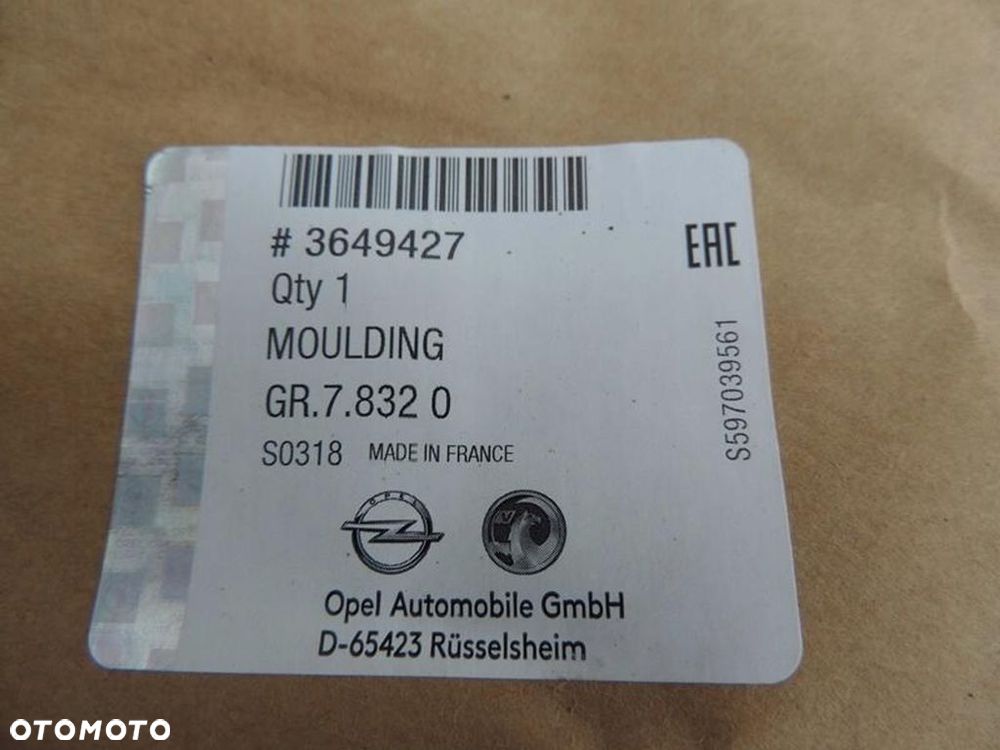 Kratka zderzaka lewa Opel Grandland X NOWA ORYGINAŁ YP00028777 3649427 - 4