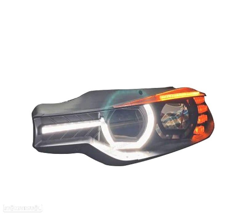 FARÓIS FRONTAIS ANGEL EYES TUBE LIGHT PARA BMW SERIE 3 F30 F31 11-15 BERLINA TOURING - 1