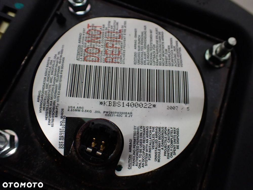 PODUSZKA KIEROWCY KIA CEED   1H569-00010 56900-1H000 - 6