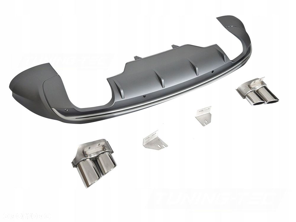 Dyfuzor Dokładka Zderzaka Tylnego Audi Q5 8R 08-12 S Sport Silver Pdc - 1