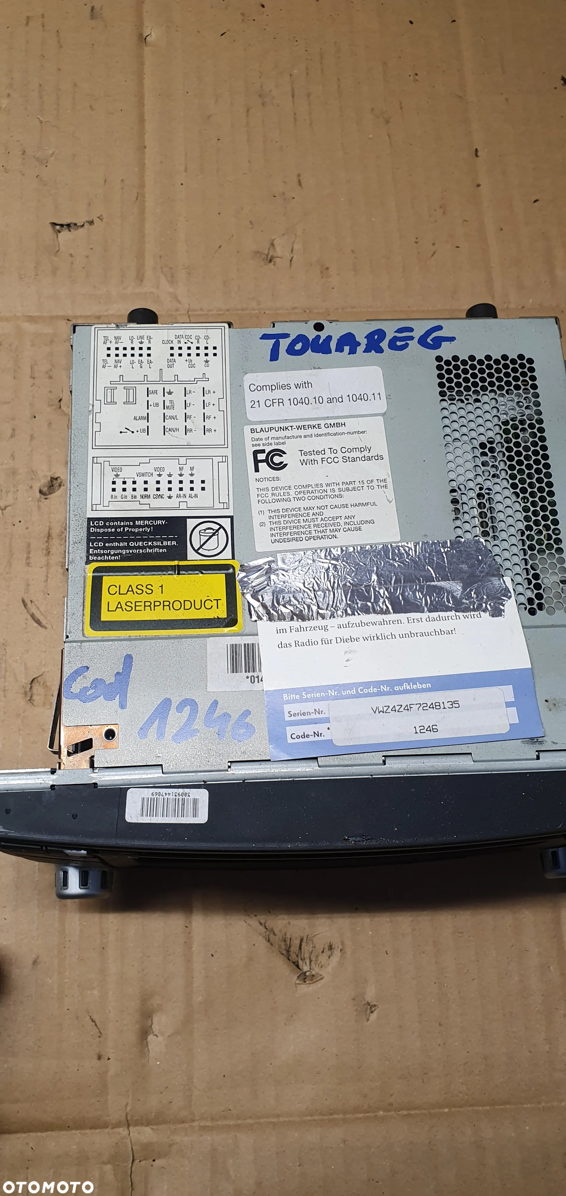 Radio radioodtwarzacz NAVI nawigacja KOD VW Touareg 7H0035191B - 9