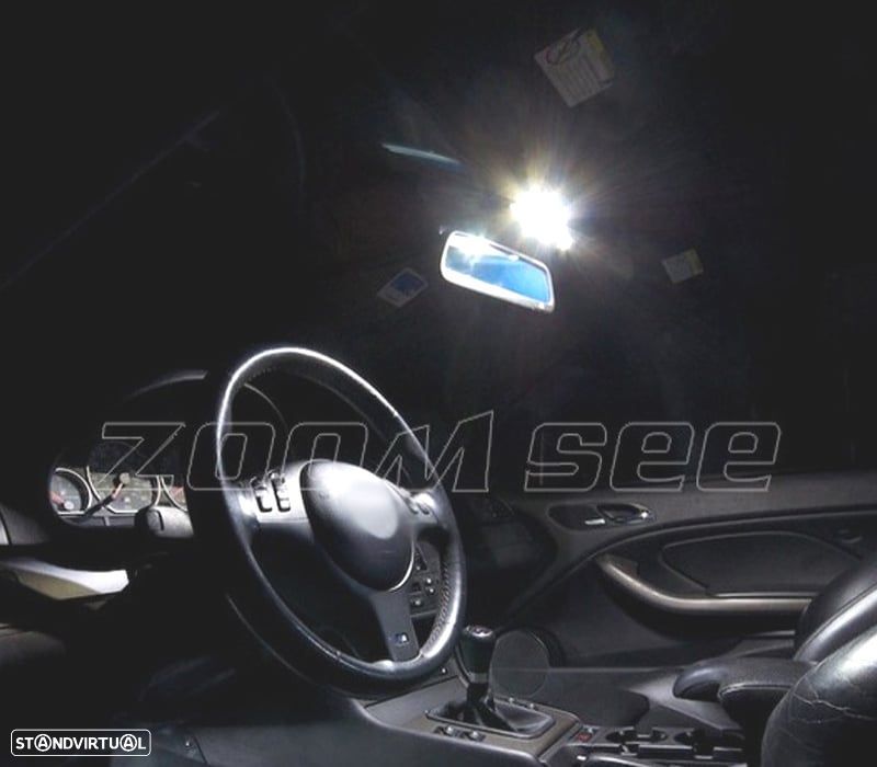 KIT COMPLETO 17 LAMPADAS LED INTERIOR PARA BMW SERIE 3 E46 SEDAN COUPE M3 318I 318TI 323I 323IS 325I - 4