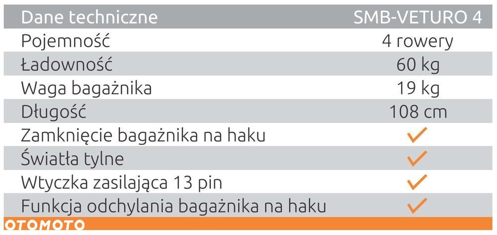 Platforma bagażnik na hak 4 rowery Steinhof VETURO 4 IV ODCHYLANA - 3