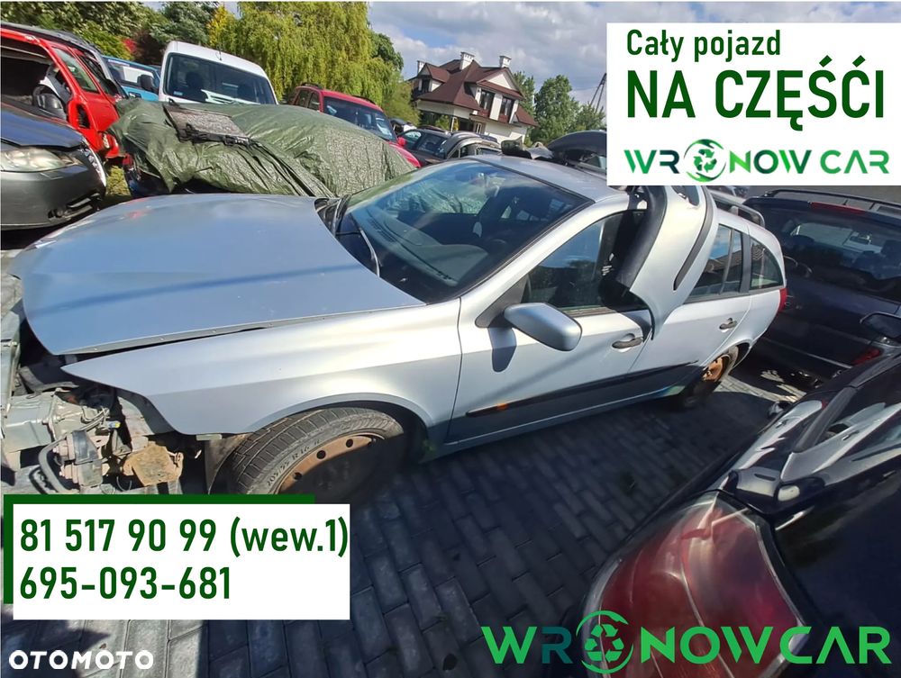 Renault Laguna II (01-05r.) 1.9 Dci 119KM. Silnik F9Q 754 Skrzynia PK6 018. Cały na części. GWARANCJA !!!  Przód Tył Zestaw Komplet Drzwi Klapa Zderzak Błotnik Maska Grill Atrapa Szyba Pas Lampa Lusterko Boczki Fotel Kanapa Kokpit Deska Rozdzielcza Przełącznik Włącznik Sterownik Przewody Wiązka Instalacja Moduł Komputer Czujnik Listwa Pompa Alternator Wtryski Głowica Rozrusznik Kompresor Sprzęgło Dwumas Silnik Skrzynia ABS Klimatyzacji Paliwa Wspomagania Kolektor Turbina Przepustnica Zawór Chłodnica Koło Hak Belka Sanki Zawieszenie Mcpherson Półoś Amortyzator Wydech Tłumik Zacisk Most - 1