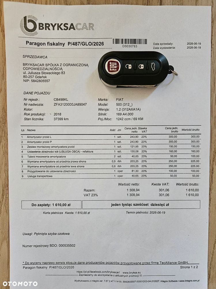 Fiat 500 1.2 Lounge EU6d - 38