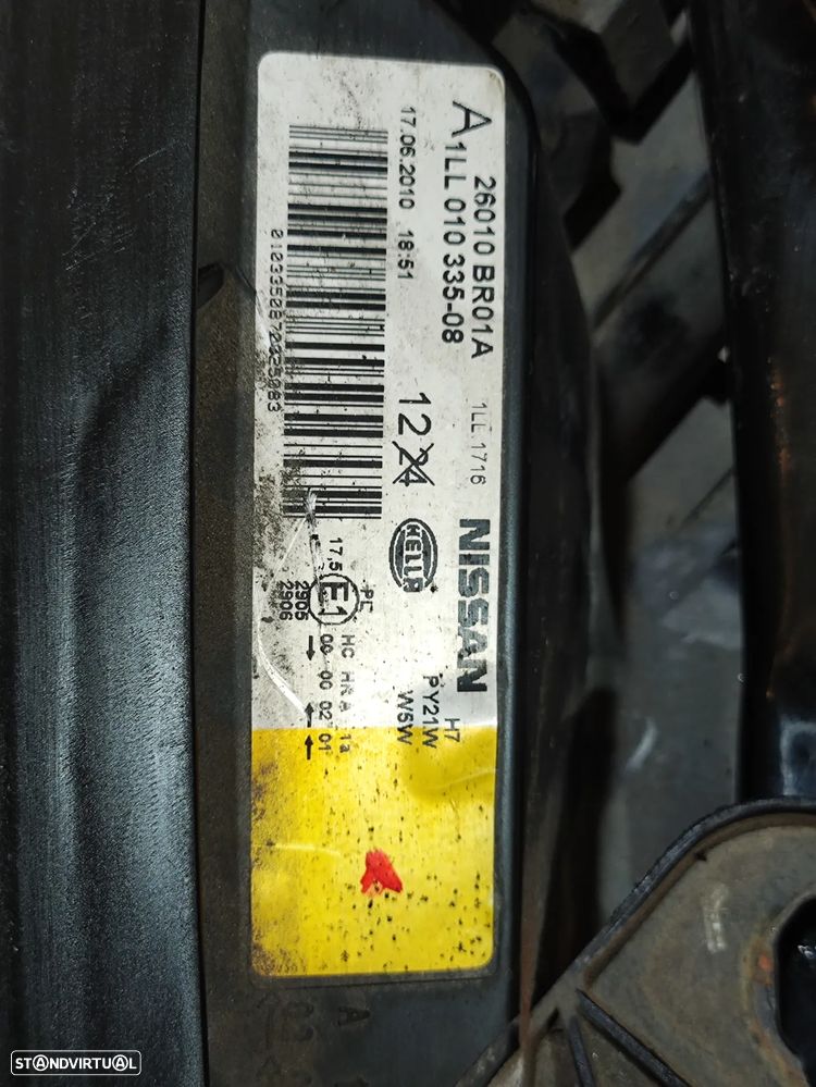 FRENTE COMPLETA NISSAN QASHQAI I 1 MK1 J10 FACELIFT FASE 2 CAPOT PARACHOQUES GUARDA-LAMAS OTICAS RADIADOR VENTILADOR FRENTE FIBRA ABAS REFORÇO - 13