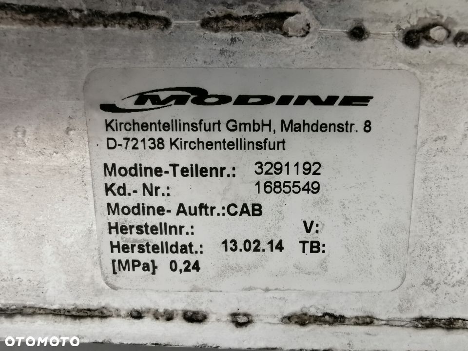 CHŁODNICA INTERCOOLER DAF CF 1685549 - 3
