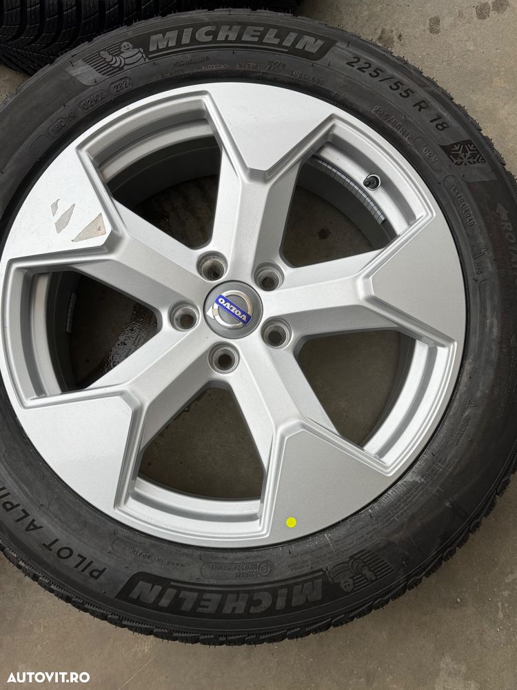 Vând jante aliaj originale Volvo XC40 pe 18” cu anvelope Michelin de iarnă noi - 5