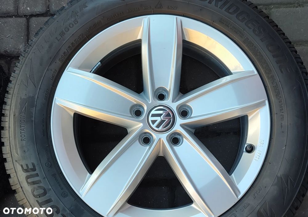 Koła Zimowe Felgi Aluminiowe Vw Tiguan II 17 Cali 5x112 6,5Jx17 Et38 Bridgestone 215/65/17 103H 4x6,7-7,5mm 2021r Idealne !! Starogard Gdański - 4