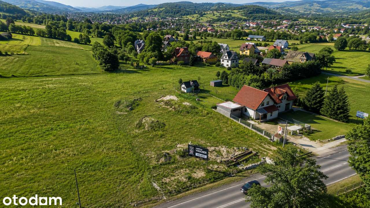 Działka z projektem budynku usługowego - Mszana Dolna ul. Krakowska - Pełny obrazek: 2/10