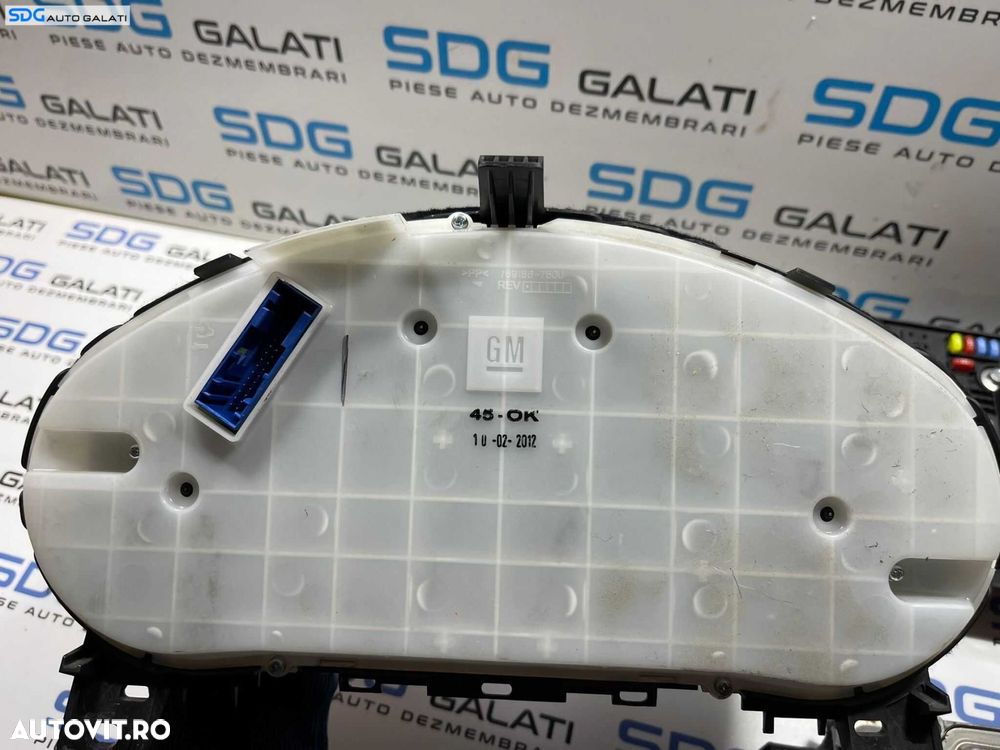 Ceas Ceasuri Cluster Instrumente Bord Maxidot Opel Astra J 1.7 CDTI 2009 - 2015 Cod 13368587 [2904] - 4