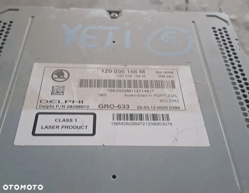 SKODA YETI 1.4 TSI RADIO NAWIGACJA 1Z0035156M - 2