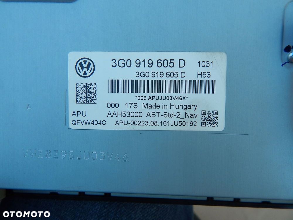 WYŚWIETLACZ VW PASSAT B8 3G0919605D - 3