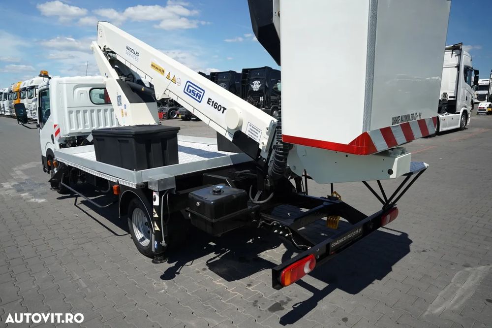 Nissan CABSTAR / BRAȚ AERIAL / ELEVATOR DE 16,2 METRI / GSR E160T / DUBLU / CAPACITATE DE RIDICARE - 200 kg / 4 STABILIZATOARE / - 17