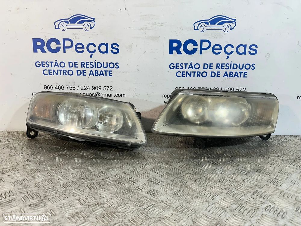 .Conjunto Farol Otica Frente Frontal Direita Esquerda Audi A6 C6 Original - 3