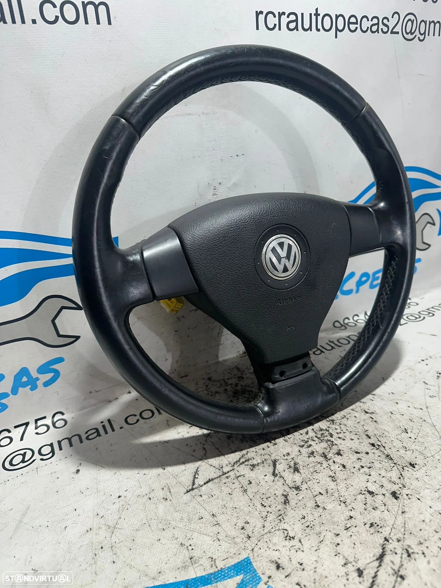.Volante Pele Original VW Volkswagen Golf V 5 MK5 1K0419091EQ - 3