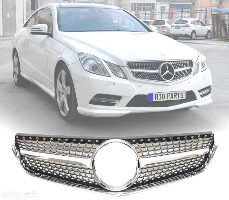 GRELHA DIANTEIRA MERCEDES W207 LOOK DIAMOND 09-13 CROMADO - 1