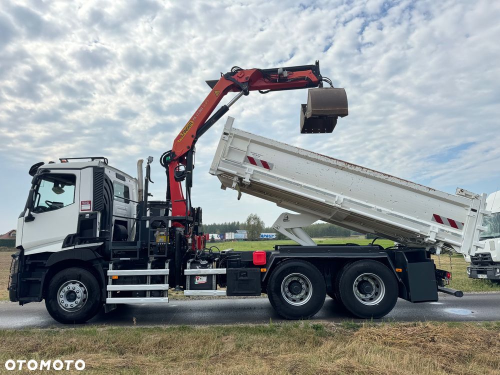 Renault RENAULT C 380 / 6x4 / WYWROTKA + HDS PALFINGER 17.001 / HYDROBURTA / EURO 6 / STEROWANIE RADIOWE - 5