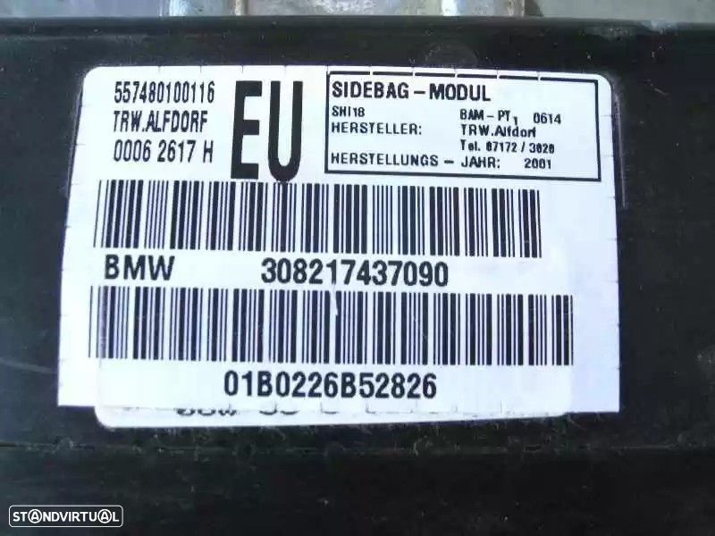 AIRBAG LATERAL FRONTAL ESQUERDO BMW 3 2004 -308217437090 - 2