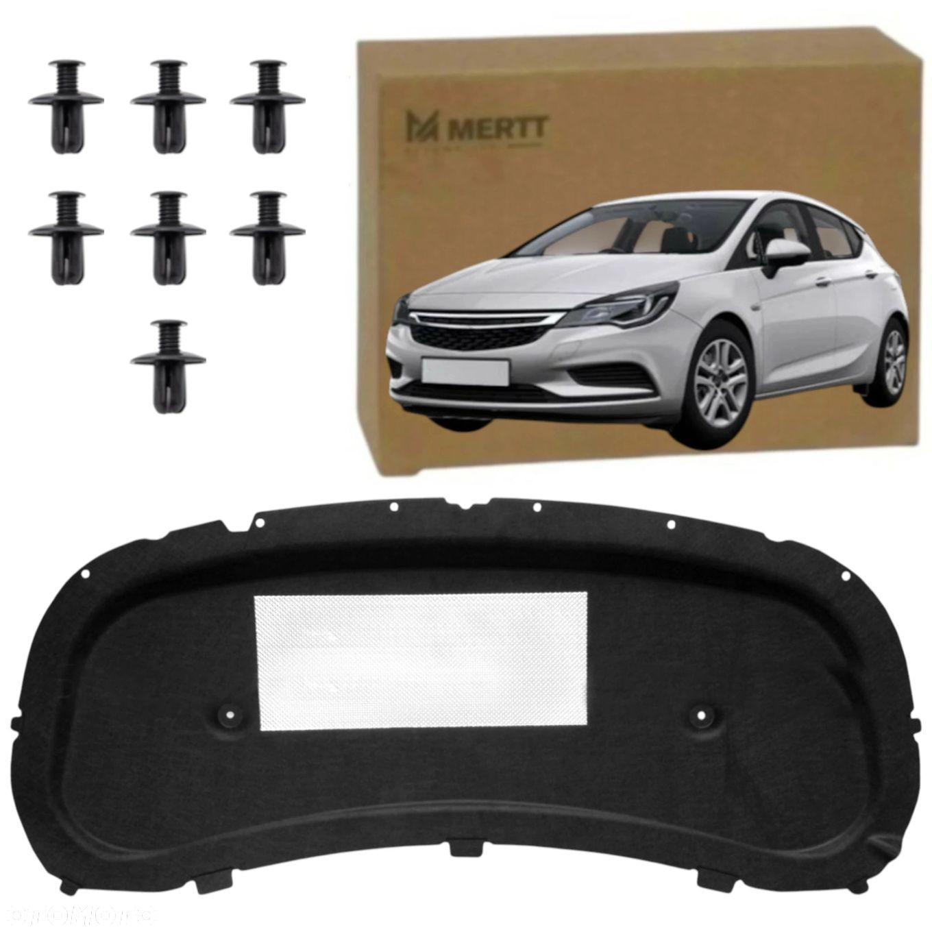 wyciszenie podbitka mata pokrywy silnika + SPINKI OPEL ASTRA K 2015-2019 - 1