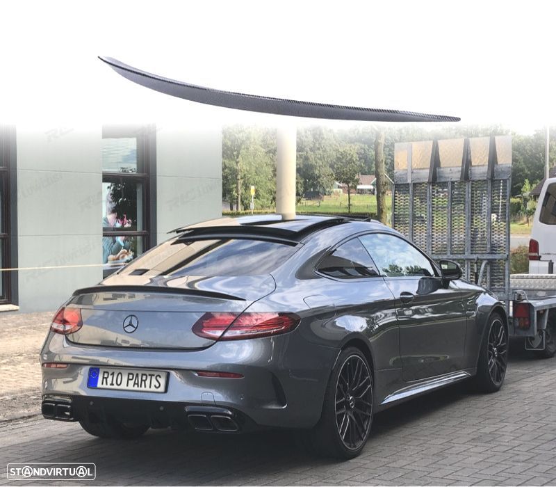 AILERON SPOILER TRASEIRO MERCEDES CLASE C C205 15- LOOK AMG CARBONO - 1