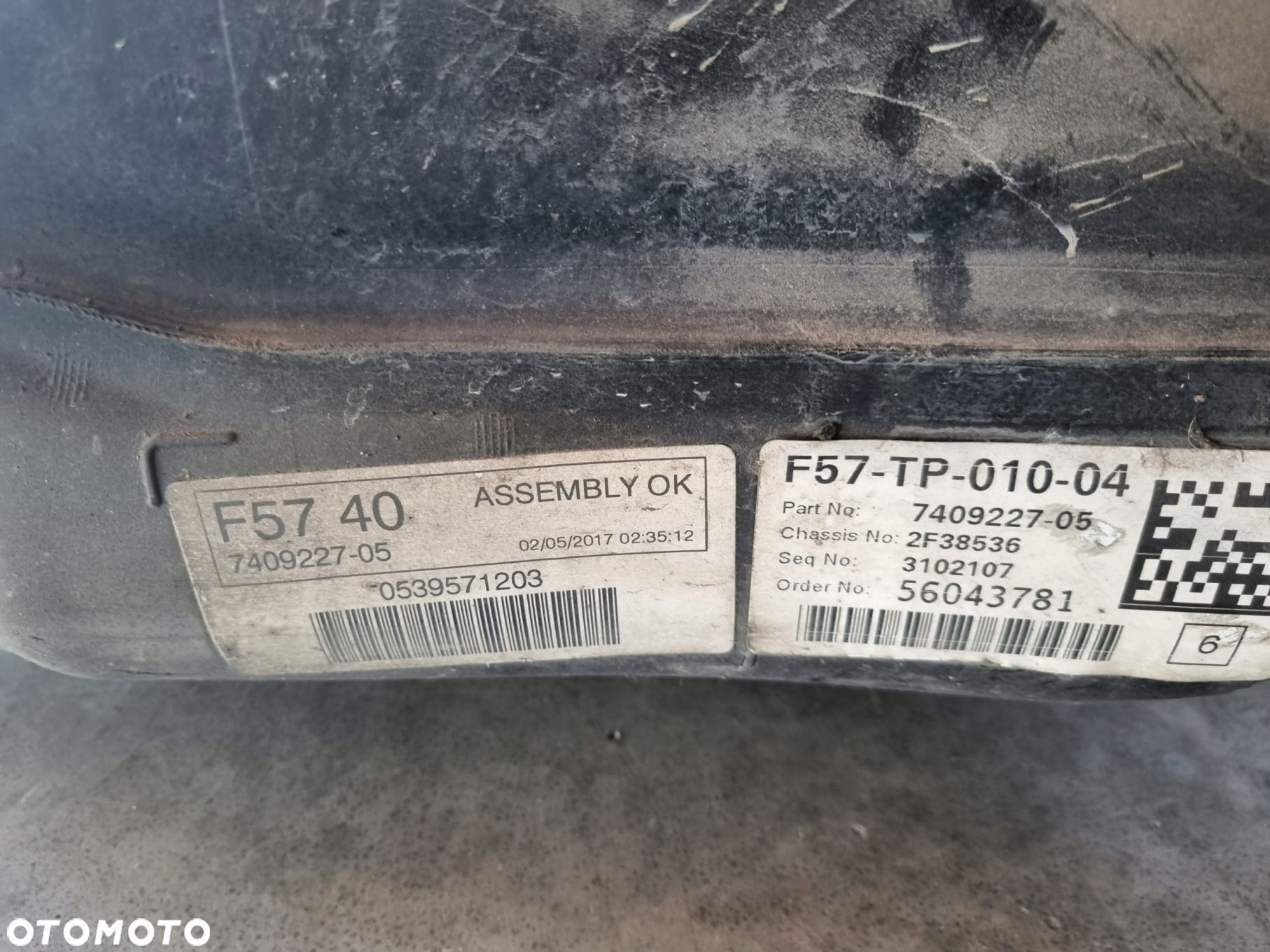 MINI COOPER F56 BAK ZBIORNIK PALIWA BENZYNA - 2