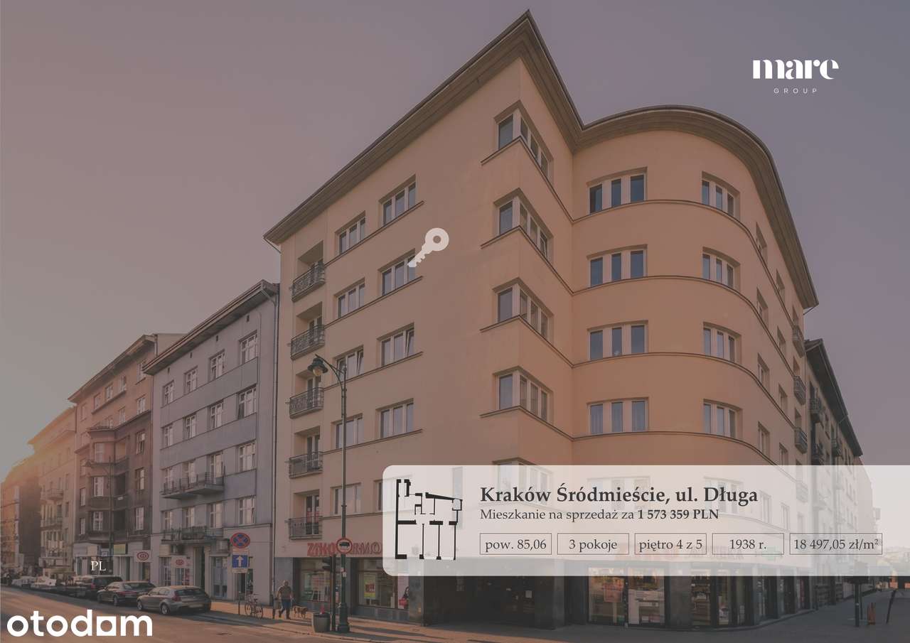 85m² ul. Długa 88 | Winda | Unikalny Potencjał Inwestycyjny | Centrum