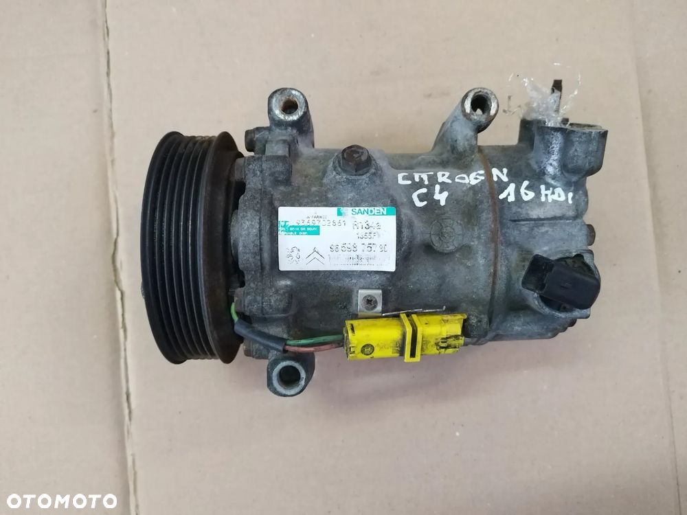 SPRĘŻARKA KLIMATYZACJI CITROEN C4 I 9659875780 1.6 HDI  04-14 KOMPRESOR - 1