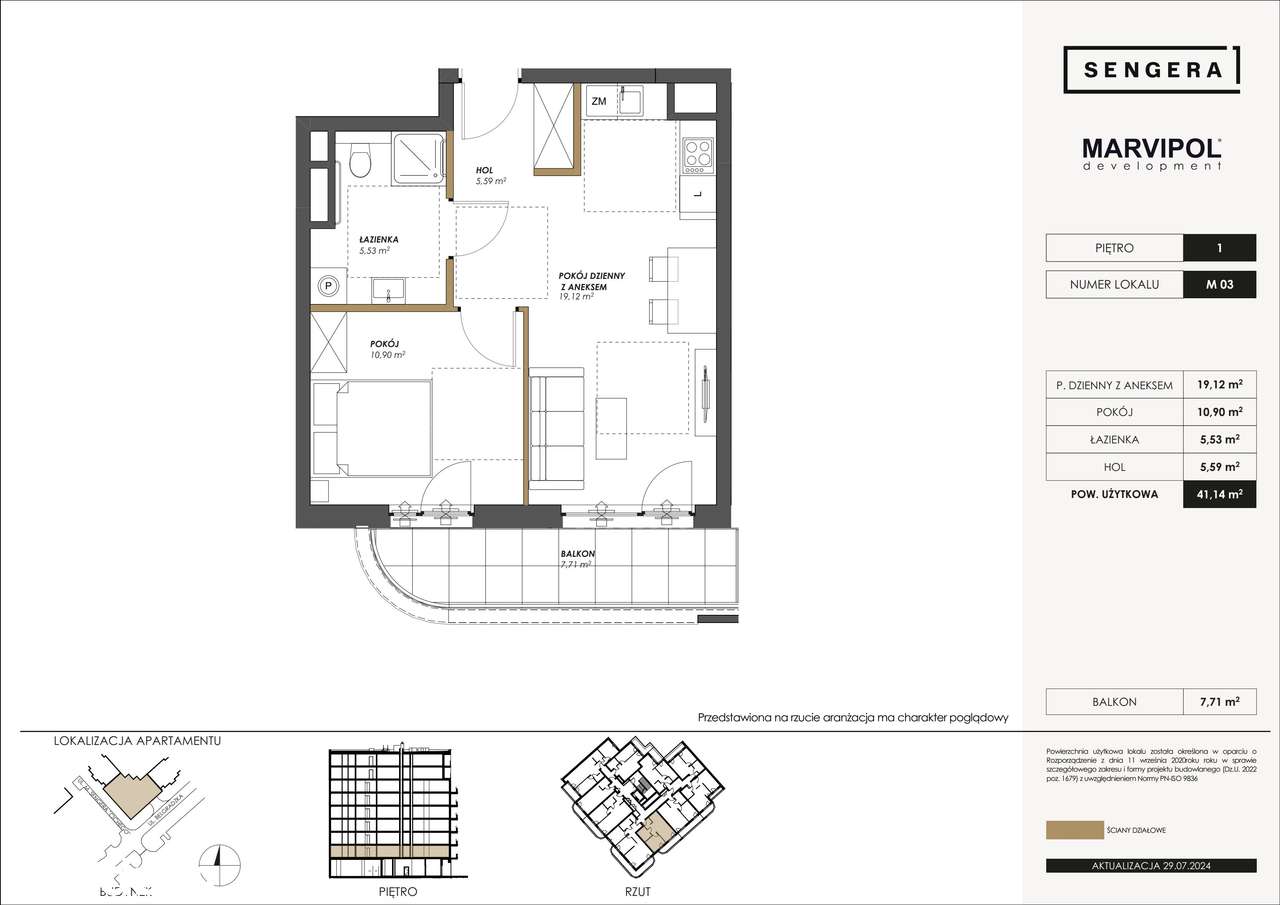 2-pokojowe mieszkanie 41m2 + balkon Bez Prowizji - Pełny obrazek: 2/9