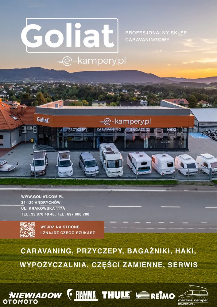 Niewiadów LAZUR przyczepa kempingowa NIEWIADÓWKA dla 4 osób z łazienką i WC 1000kg - 13