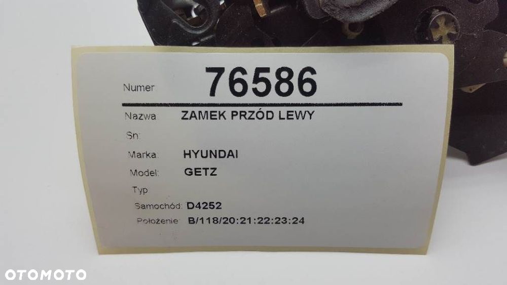 ZAMEK PRZÓD PRZEDNI LEWY DRZWI HYUNDAI GETZ EU - 2