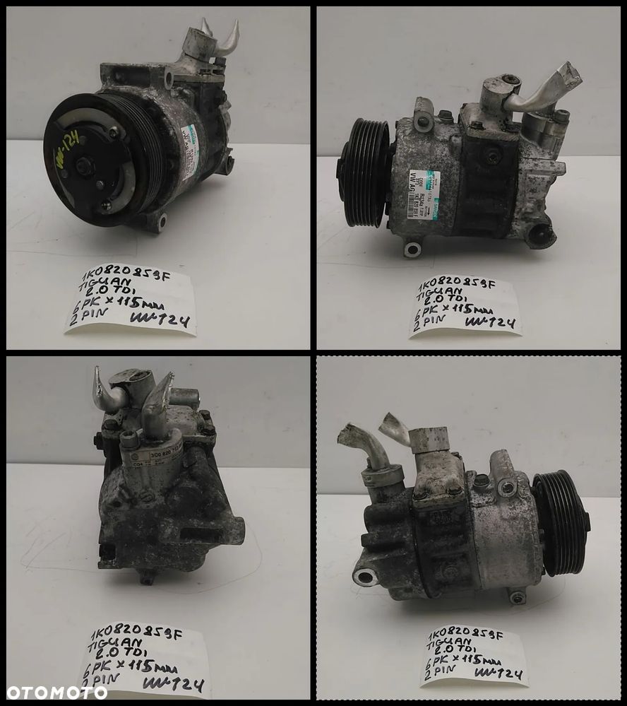 VW AUDI SEAT SKODA VW112-VW154 SPRĘŻARKA KOMPRESOR KLIMATYZACJI AUKCJA (3) - 6