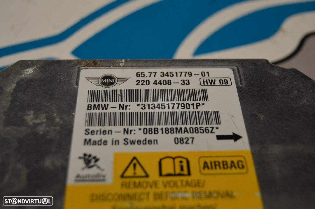 CENTRALINA AIRBAG BMW MINI 6577345177901 6577 3451779 01 MINI COOPER D R56 1.6 16V 9HZ - 4