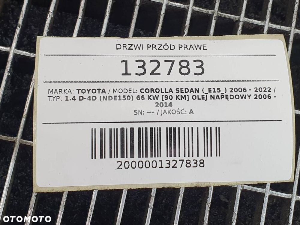 DRZWI PRZÓD PRAWE TOYOTA COROLLA E15 1G3 - 11