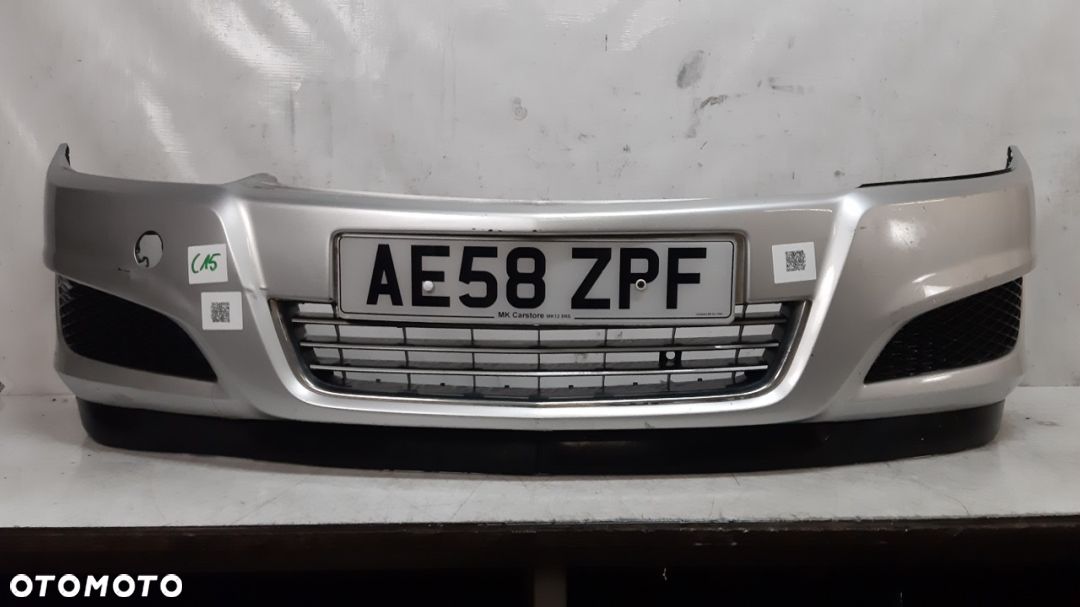 ^ ZDERZAK PRZÓD PRZEDNI OPEL ASTRA H 3 III Z157 SREBRNY LIFT FL - 1