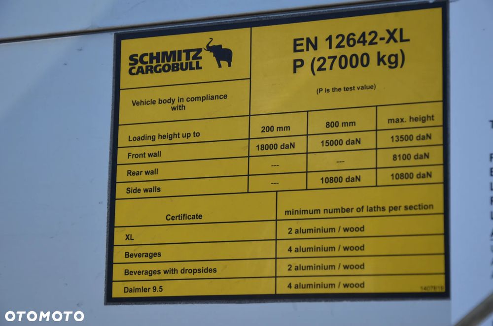 Schmitz Cargobull 2023 / OŚ PODNOSZONA / KOSZ PALETOWY / OCYNK / CODE XL / Z NIEMIEC / 3300 - 12