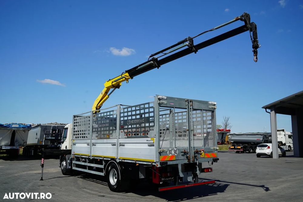 DAF LF 250 / 4X2 / LIVRARE - 7.30 + HDS HYVA HB 150XE3 / RADIOCOMANDĂ / ROTATOARE / MAX. CAPACITATE DE RIDICARE: 5200 KG / FURCĂ PENTRU PALEȚI / EURO 6 - 4