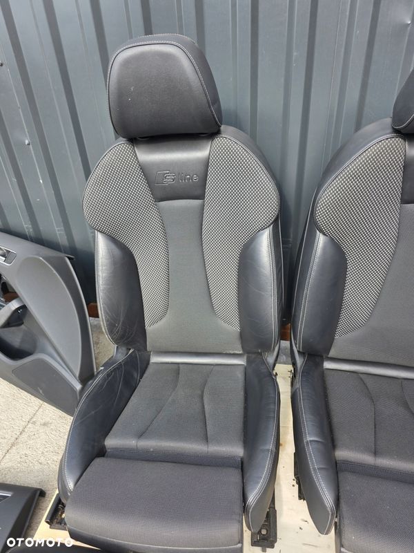 FOTEL FOTELE KOMPLET AUDI A3 8V SPORTBACK 5-DRZWI SKÓRA+MATERIAŁ S LINE *2* - 9