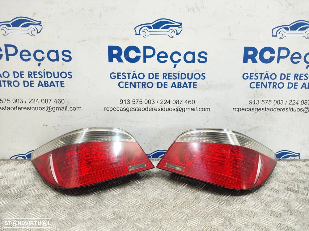 Farolins traseiros trás direito esquerdo originais BMW Serie 5 E60 Sedan Carro Pré LCI de 2003 a 2007