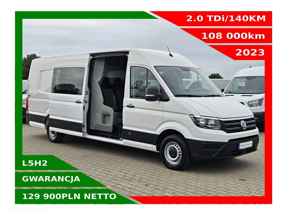 Volkswagen Crafter L5H2 *129900zł NETTO* Brygadówka 6 osób 2.0TDi/140KM - 1